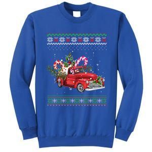 Red Truck Christmas Tree Ugly Matching Family Pajama Funny Gift Tall Sweatshirt