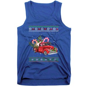 Red Truck Christmas Tree Ugly Matching Family Pajama Funny Gift Tank Top