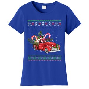 Red Truck Christmas Tree Ugly Matching Family Pajama Funny Gift Women's T-Shirt