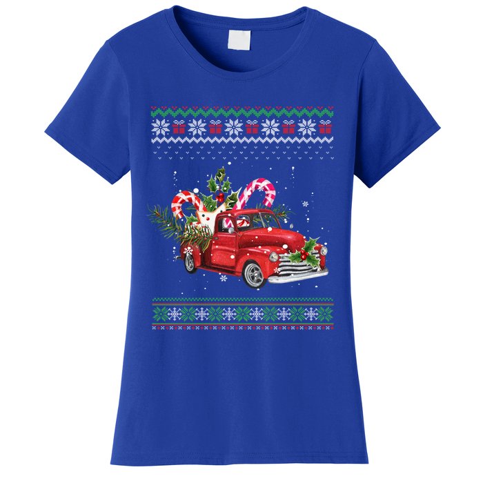 Red Truck Christmas Tree Ugly Matching Family Pajama Funny Gift Women's T-Shirt