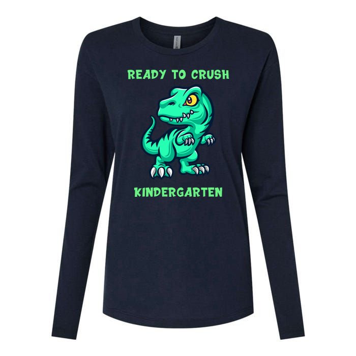 Ready To Crush Kindergarten Back To School Womens Cotton Relaxed Long Sleeve T-Shirt