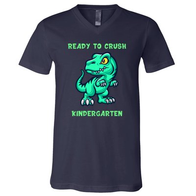 Ready To Crush Kindergarten Back To School V-Neck T-Shirt