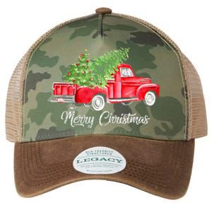 Red Truck Christmas Funny Merry Christmas Yall Women Legacy Tie Dye Trucker Hat