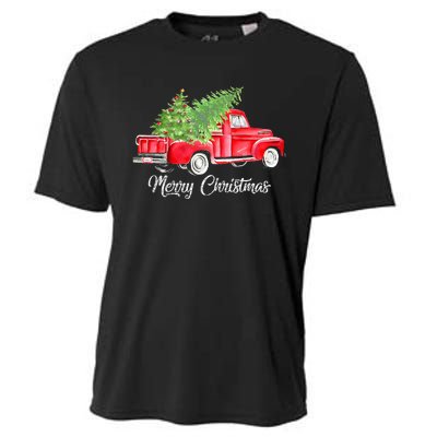 Red Truck Christmas Funny Merry Christmas Yall Women Cooling Performance Crew T-Shirt