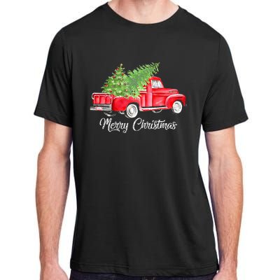 Red Truck Christmas Funny Merry Christmas Yall Women Adult ChromaSoft Performance T-Shirt