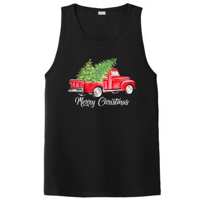 Red Truck Christmas Funny Merry Christmas Yall Women PosiCharge Competitor Tank