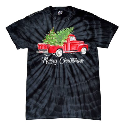 Red Truck Christmas Funny Merry Christmas Yall Women Tie-Dye T-Shirt