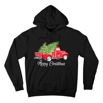 Red Truck Christmas Funny Merry Christmas Yall Women Tall Hoodie