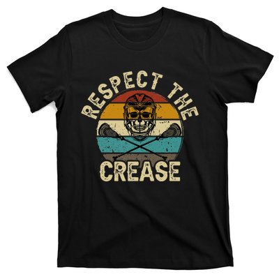 Respect The Crease Lacrosse Goalie Woman Men T-Shirt