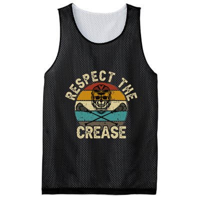 Respect The Crease Lacrosse Goalie Woman Men Mesh Reversible Basketball Jersey Tank