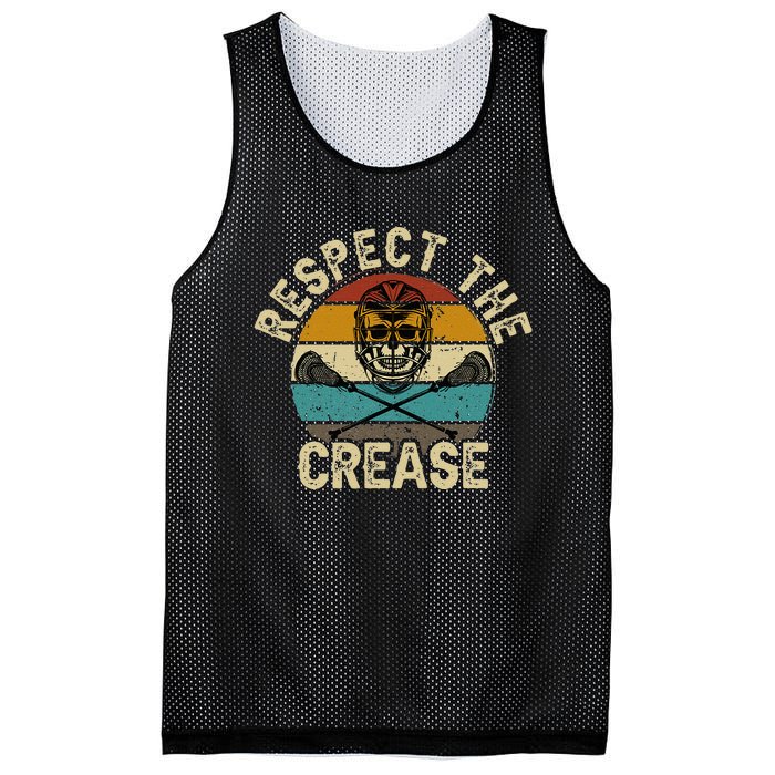 Respect The Crease Lacrosse Goalie Woman Men Mesh Reversible Basketball Jersey Tank