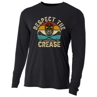 Respect The Crease Lacrosse Goalie Woman Men Cooling Performance Long Sleeve Crew