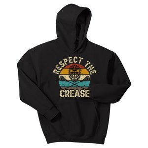 Respect The Crease Lacrosse Goalie Woman Men Kids Hoodie