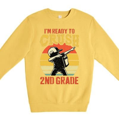 Ready To Crush Second Grade Back To School Dabbing Boy Premium Crewneck Sweatshirt