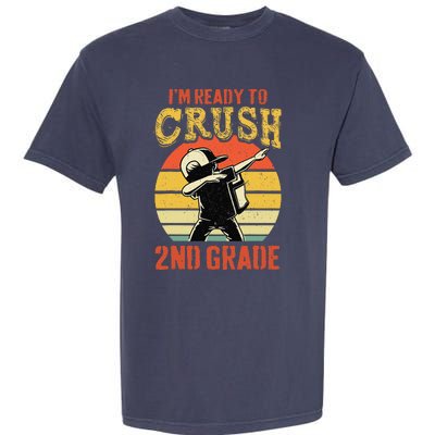 Ready To Crush Second Grade Back To School Dabbing Boy Garment-Dyed Heavyweight T-Shirt