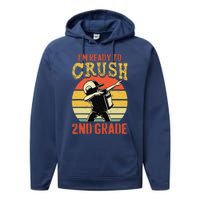 Ready To Crush Second Grade Back To School Dabbing Boy Performance Fleece Hoodie