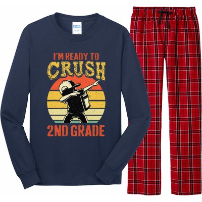 Ready To Crush Second Grade Back To School Dabbing Boy Long Sleeve Pajama Set