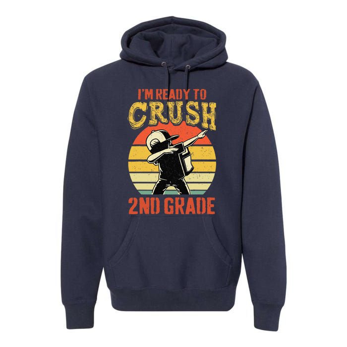 Ready To Crush Second Grade Back To School Dabbing Boy Premium Hoodie