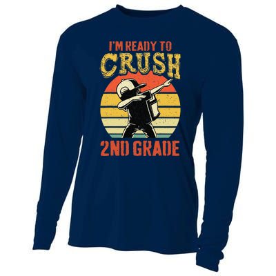 Ready To Crush Second Grade Back To School Dabbing Boy Cooling Performance Long Sleeve Crew