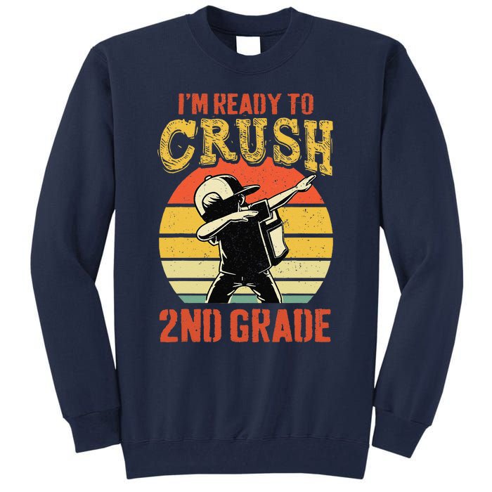 Ready To Crush Second Grade Back To School Dabbing Boy Tall Sweatshirt