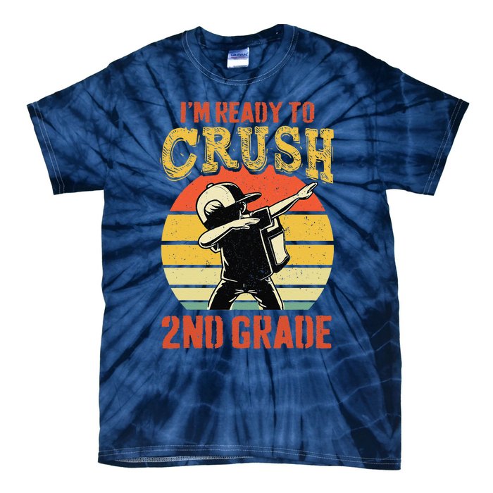 Ready To Crush Second Grade Back To School Dabbing Boy Tie-Dye T-Shirt