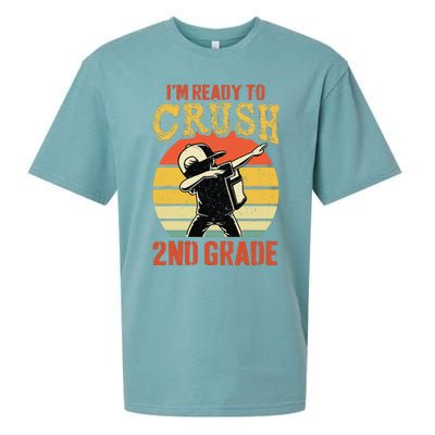 Ready To Crush Second Grade Back To School Dabbing Boy Sueded Cloud Jersey T-Shirt