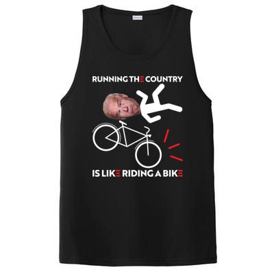 Running The Country Is Like Riding A Bike Funny Biden Meme PosiCharge Competitor Tank