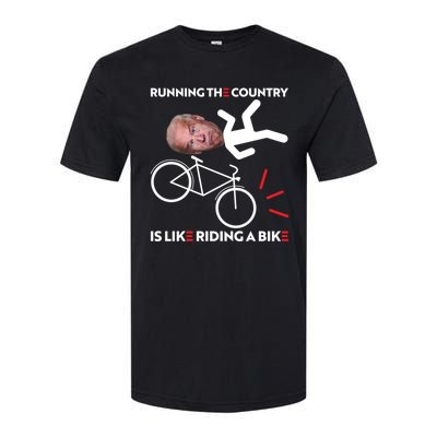 Running The Country Is Like Riding A Bike Funny Biden Meme Softstyle CVC T-Shirt