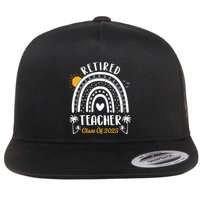 Retired Teacher Class Of 2025 Rainbow Teachers Retirement Flat Bill Trucker Hat