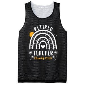 Retired Teacher Class Of 2025 Rainbow Teachers Retirement Mesh Reversible Basketball Jersey Tank