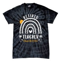 Retired Teacher Class Of 2025 Rainbow Teachers Retirement Tie-Dye T-Shirt