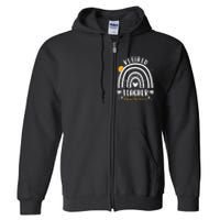 Retired Teacher Class Of 2025 Rainbow Teachers Retirement Full Zip Hoodie