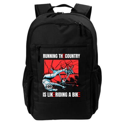 Running The Country Is Like Riding A Bike Merry 4th Of July Biden Falling Backpack