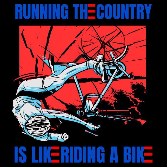 Running The Country Is Like Riding A Bike Merry 4th Of July Biden Falling Mug