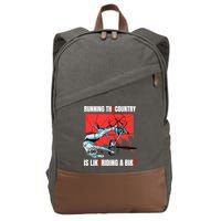 Running The Country Is Like Riding A Bike Merry 4th Of July Biden Falling Cotton Canvas Backpack