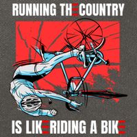 Running The Country Is Like Riding A Bike Merry 4th Of July Biden Falling Cotton Canvas Backpack