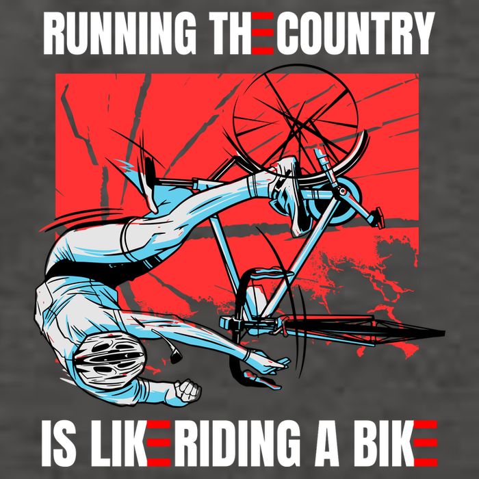 Running The Country Is Like Riding A Bike Merry 4th Of July Biden Falling Vector Backpack
