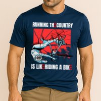 Running The Country Is Like Riding A Bike Merry 4th Of July Biden Falling Performance Shirt