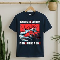 Running The Country Is Like Riding A Bike Merry 4th Of July Biden Falling T-Shirt