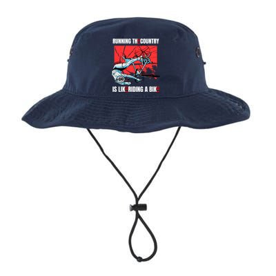 Running The Country Is Like Riding A Bike Merry 4th Of July Biden Falling Bucket Hat
