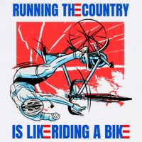 Running The Country Is Like Riding A Bike Merry 4th Of July Biden Falling Garment-Dyed Sweatshirt