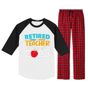 Retired Teacher Class Of 2025 Teacher Retirement 2025 Raglan Sleeve Pajama Set