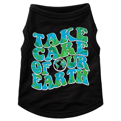 Retro Take Care Of Our Earth Celebrate Earth Day Doggie Tank