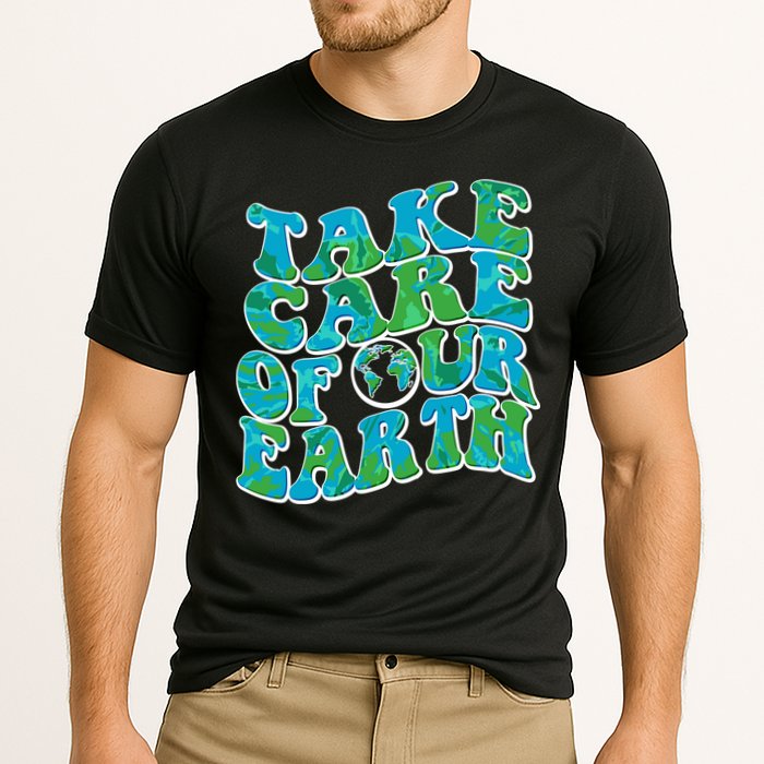 Retro Take Care Of Our Earth Celebrate Earth Day Performance Shirt