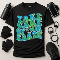 Retro Take Care Of Our Earth Celebrate Earth Day Performance Shirt