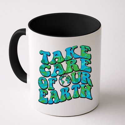 Retro Take Care Of Our Earth Celebrate Earth Day Mug
