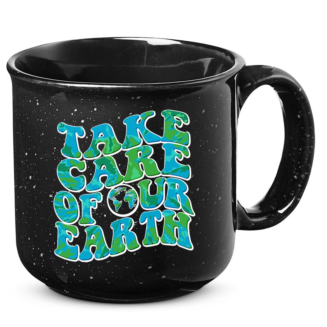 Retro Take Care Of Our Earth Celebrate Earth Day 15oz Campfire Ceramic Mug