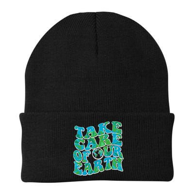 Retro Take Care Of Our Earth Celebrate Earth Day Beanie