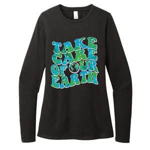 Retro Take Care Of Our Earth Celebrate Earth Day Womens CVC Long Sleeve Shirt