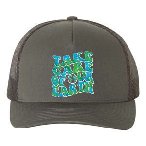 Retro Take Care Of Our Earth Celebrate Earth Day Yupoong Adult 5-Panel Trucker Hat